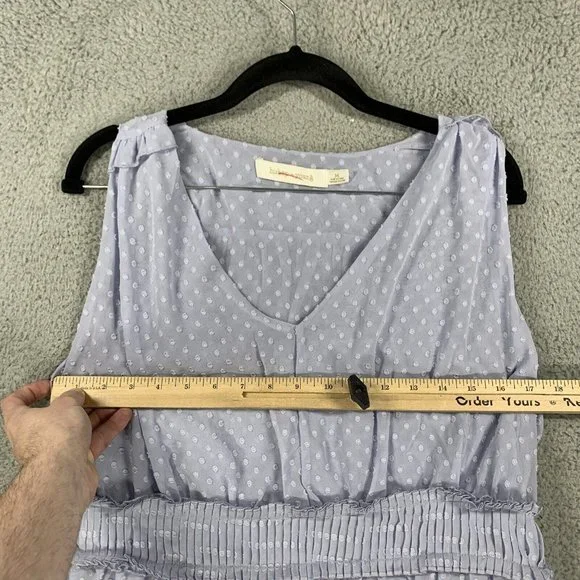 Bishop + Young Swiss Dot Ruffle Purple Tank Size Medium Lightweight NWOT - Picture 4 of 11